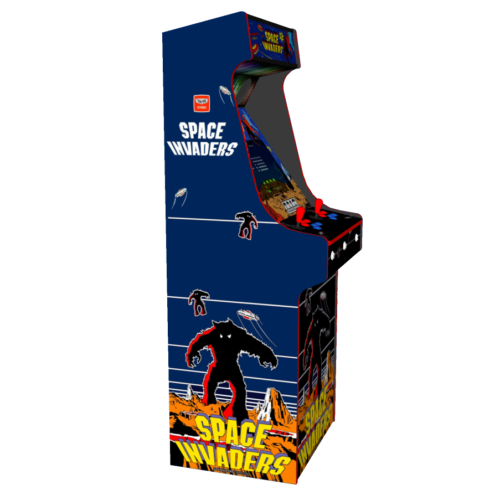 Classic Upright Arcade Machine - Space Invaders Theme Left - v2