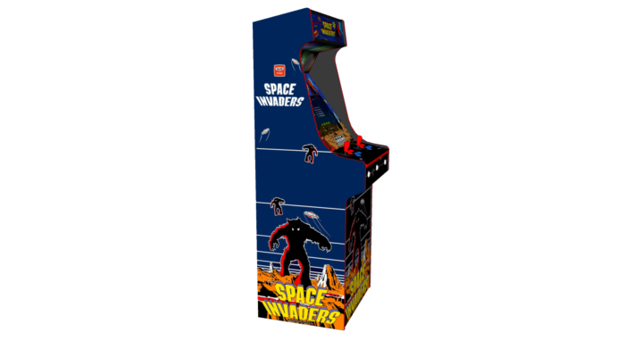 Classic Upright Arcade Machine - Space Invaders Theme Left - v2