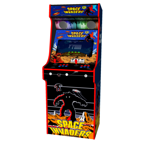 Classic Upright Arcade Machine - Space Invaders Theme Middle - v2