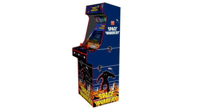 Classic Upright Arcade Machine - Space Invaders Theme Right - v2