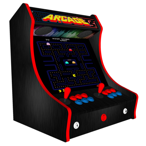 3000 Games, Retro Bartop Arcade Machine All Black Red Trim