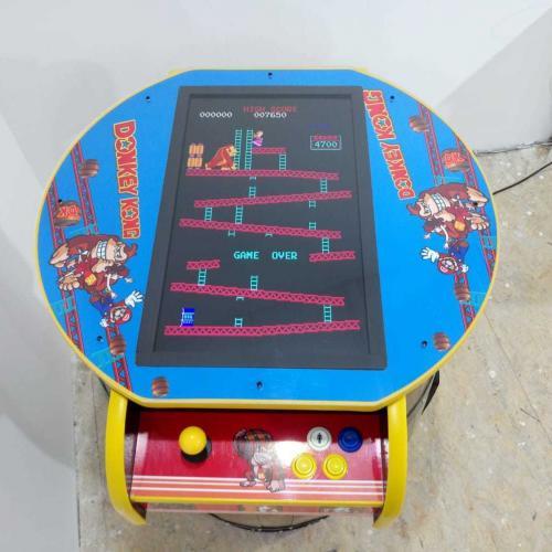 Unique Kong Barrel Design Arcade Machine With 60 Games top view