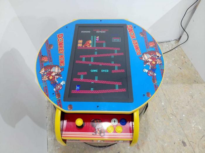 Unique Kong Barrel Design Arcade Machine With 60 Games top view