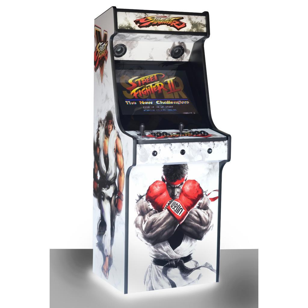 White Upright Arcade Machine with 3000 Games Street Fighter, 120w