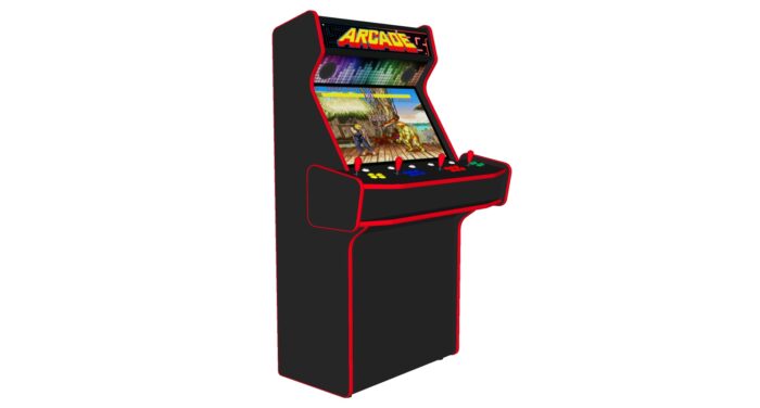 Multicade Retro Upright 4 Player Classic Arcade Machine, 120w sub, 32 inch, 15,000 games - left