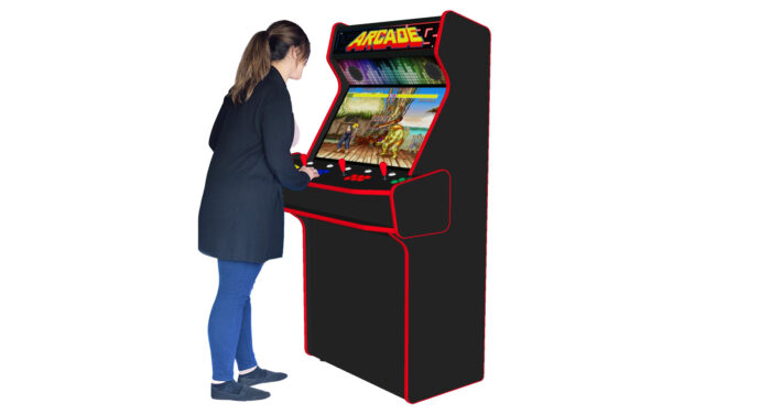 Multicade Retro Upright 4 Player Classic Arcade Machine, 120w sub, 32 inch, 15,000 games - right