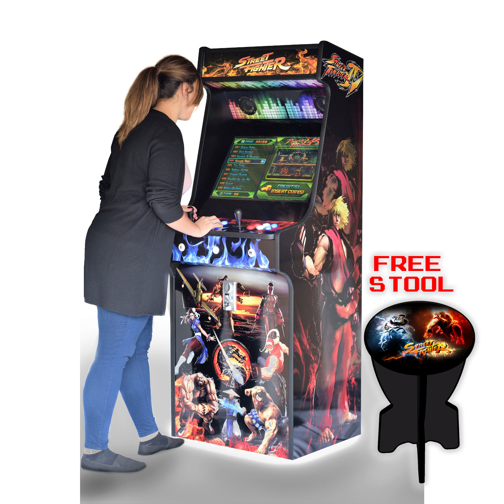 Retro Upright Street Fighter Arcade Machine 520 Games Arcadecity