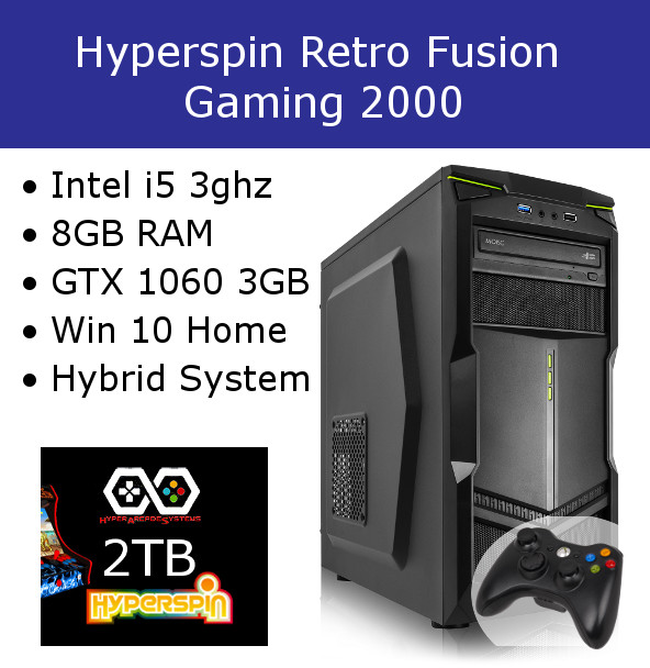 Hyperspin Preconfigured Gaming Machine – Retro Fusion 2000