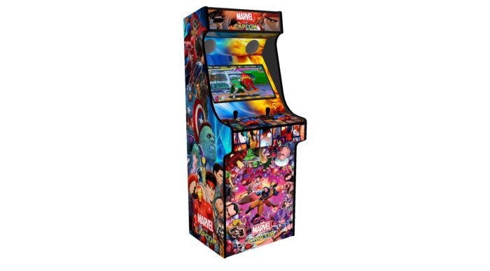 Classic Upright Arcade Machine - Marvel vs Capcom Theme - Left