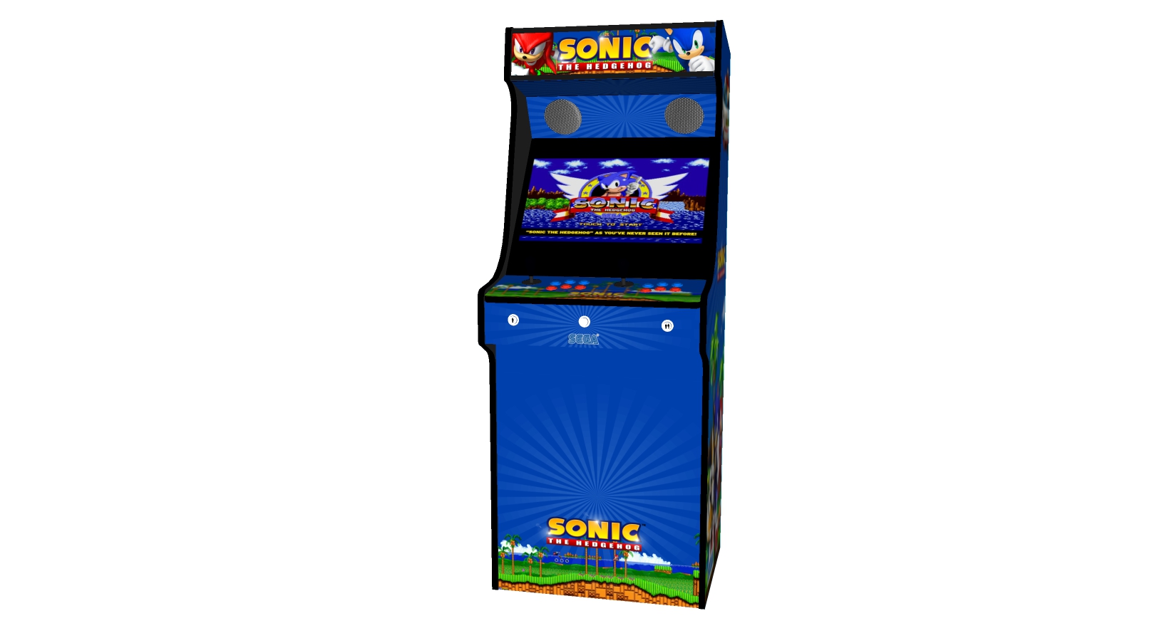 Sonic arcade Bartop Sides Arcade Artwork Overlay Graphic Stickers 