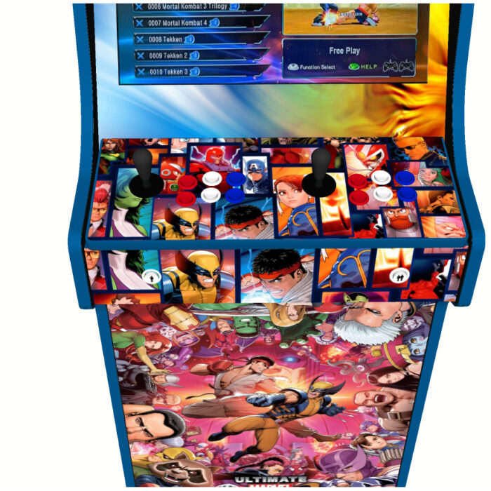 Marvel vs Capcom, Upright Arcade Cabinet, 3000 Games, 120w subwoofer, 24 inch screen - controller