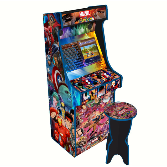 Marvel vs Capcom, Upright Arcade Cabinet, 3000 Games, 120w subwoofer, 24 inch screen - left stool