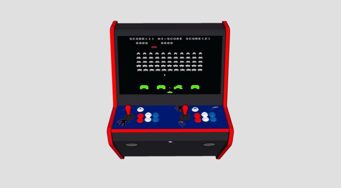 Wall Hung Arcade 3000 Games Space Invaders Theme - Middle