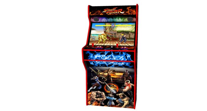 Street Fighter 32 Inch Upright Arcade Machine - American Style Joysticks - Red Tmold - middle