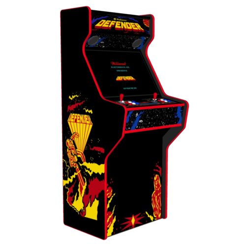 Defender - 27 Inch Upright Arcade Machine - American Style Joysticks - Red Tmold - Left