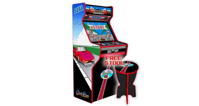 Outrun-27-Inch-Upright-Arcade-Machine-American-Style-Joysticks-Red-Tmold-Left-free-stool2
