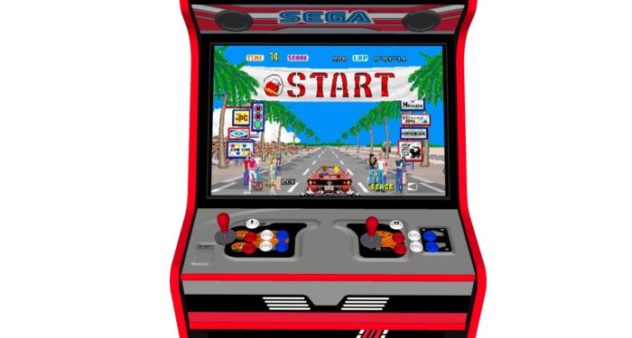 Outrun - 27 Inch Upright Arcade Machine - American Style Joysticks - Red Tmold - centre