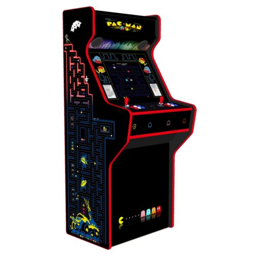 Pacman 27 Inch Upright Arcade Machine - American Style Joysticks - Red Tmold - Left