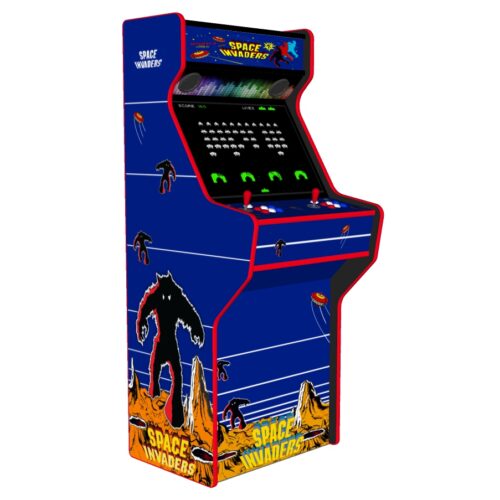 Space Invaders - 27 Inch Upright Arcade Machine - American Style Joysticks - Red Tmold - Left