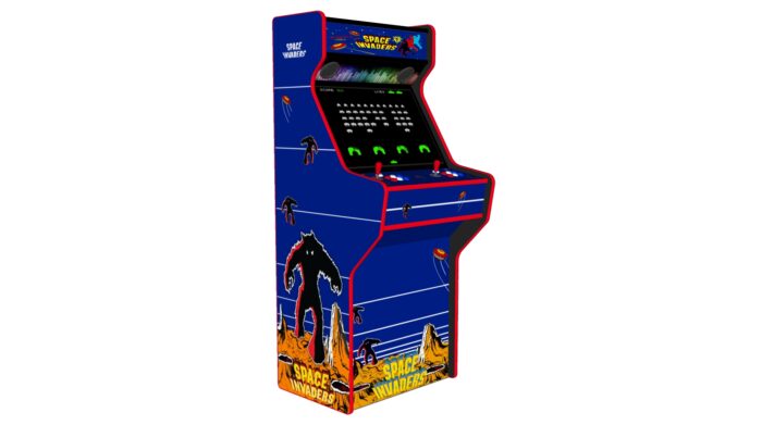 Space Invaders - 27 Inch Upright Arcade Machine - American Style Joysticks - Red Tmold - Left