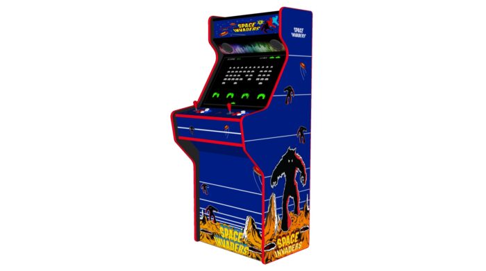 Space Invaders - 27 Inch Upright Arcade Machine - American Style Joysticks - Red Tmold - Right