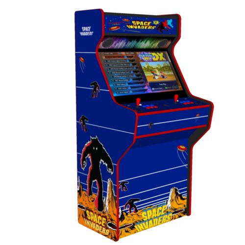 Space Invaders - 32 Inch Upright Arcade Machine - American Style Joysticks - Red Tmold - Left - 3btns