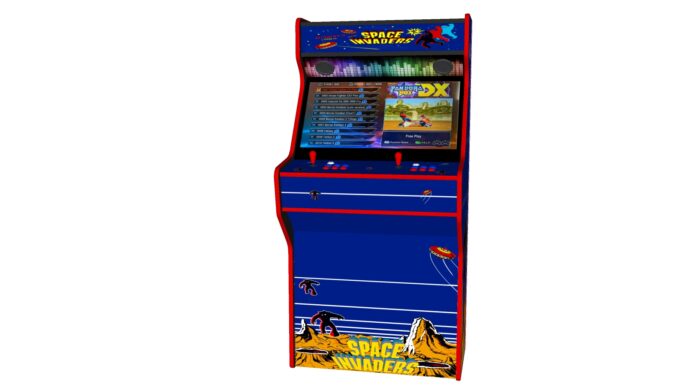 Space Invaders - 32 Inch Upright Arcade Machine - American Style Joysticks - Red Tmold - Middle - 3btns