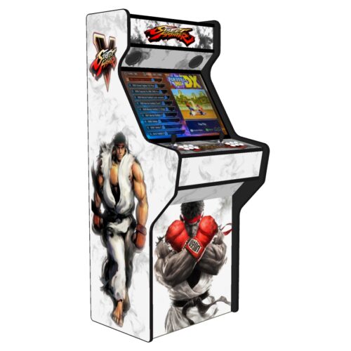 Street Fighter 5 - 27 Inch Upright Arcade Machine - American Style Joysticks - Red Tmold - Left
