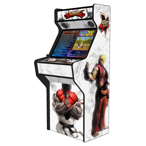 Street Fighter 5 - 27 Inch Upright Arcade Machine - American Style Joysticks - Red Tmold - Right