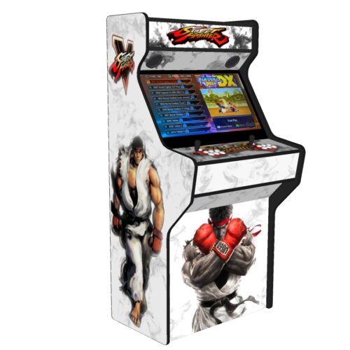 Street Fighter 5 - 32 Inch Upright Arcade Machine - American Style Joysticks - Black Tmold - Left - 3btns
