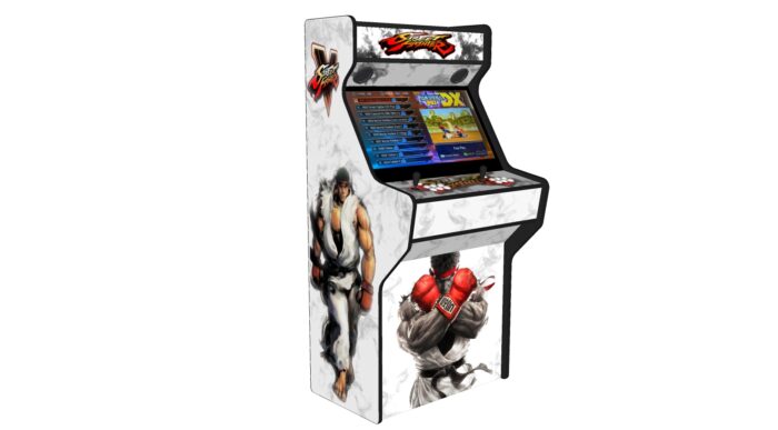 Street Fighter 5 - 32 Inch Upright Arcade Machine - American Style Joysticks - Black Tmold - Left - 3btns