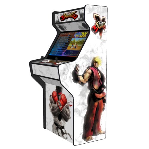 Street Fighter 5 - 32 Inch Upright Arcade Machine - American Style Joysticks - Black Tmold - Right 3btns