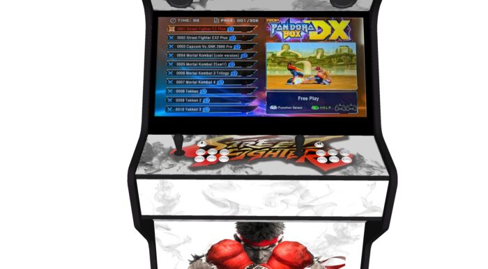 Street Fighter 5 - 32 Inch Upright Arcade Machine - American Style Joysticks - Black Tmold - centre - 3btns