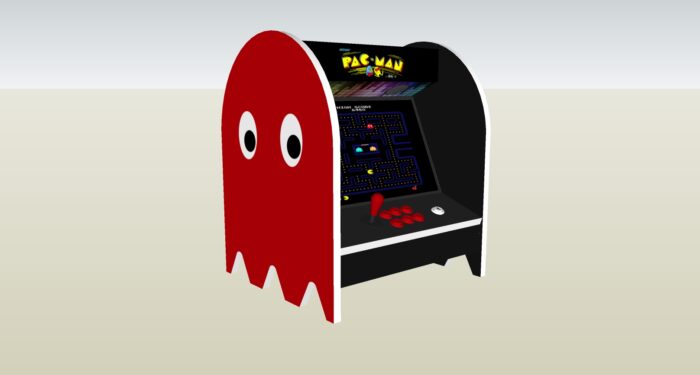 The PacMan Blinky Ghost Bartop Arcade Machine - left