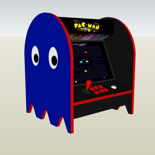 The PacMan Blue Ghost Bartop Arcade Machine - left