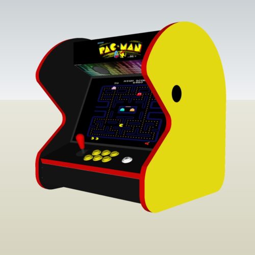 The PacMan Yellow Bartop Arcade Machine - right