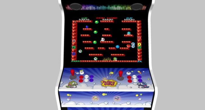 Bubble Bobble - 27 Inch Upright Arcade Machine - American Style Joysticks - white Tmold -controller