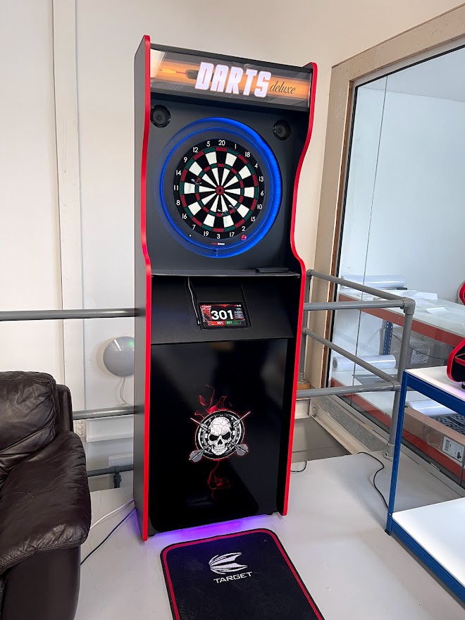 Darts upright cabinet granboard left - show room pic2