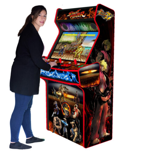 Street Fighter Upright 4 Player Arcade Machine, 32 screen, 120w sub, 5000 games - right - model