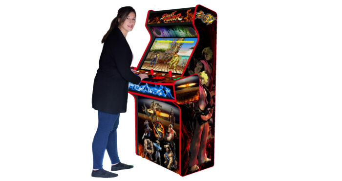 Street Fighter Upright 4 Player Arcade Machine, 32 screen, 120w sub, 5000 games - right - model