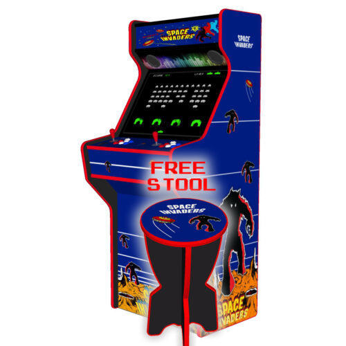 Space Invaders - 27 Inch Upright Arcade Machine - American Style Joysticks - Red Tmold - Right