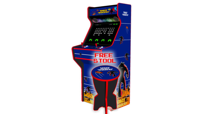 Space Invaders - 27 Inch Upright Arcade Machine - American Style Joysticks - Red Tmold - Right