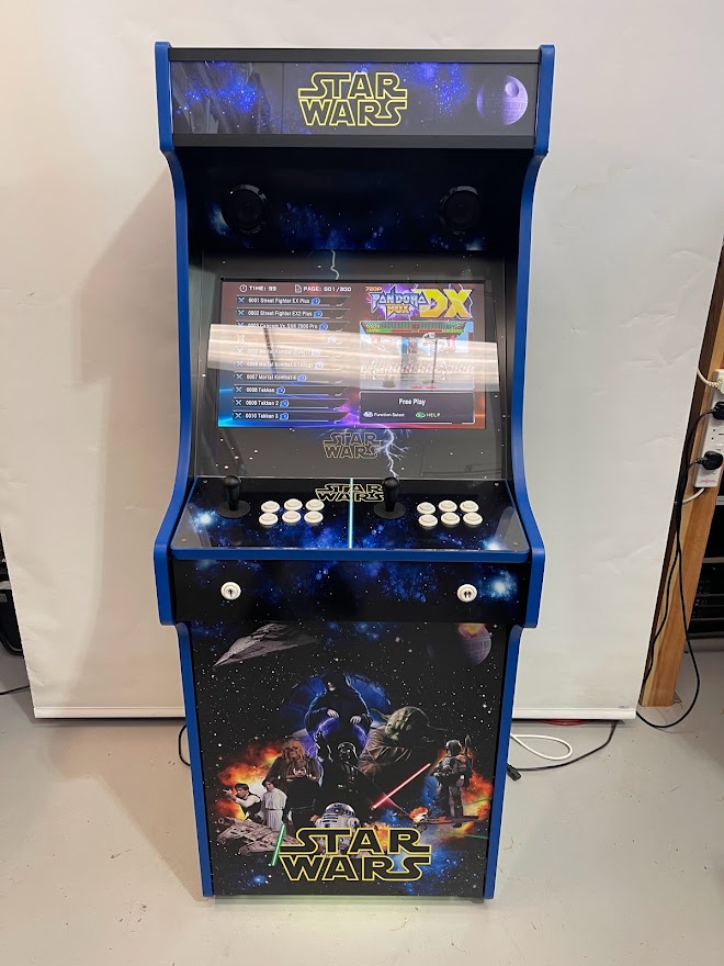 Star Wars Upright Arcade Machine, 3000 Games, 120w subwoofer, 24 inch, Blue Trim - middle real pic