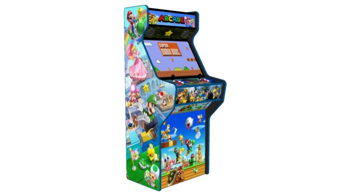 Super Mario Brothers upright arcade machine 27 inches - left