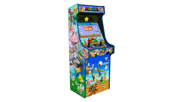 Super Mario Brothers upright arcade machine - left