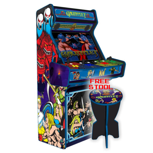Gauntlet Upright 4 Player Arcade Machine, 32 screen, 120w sub, 5000 games (3) - with stool