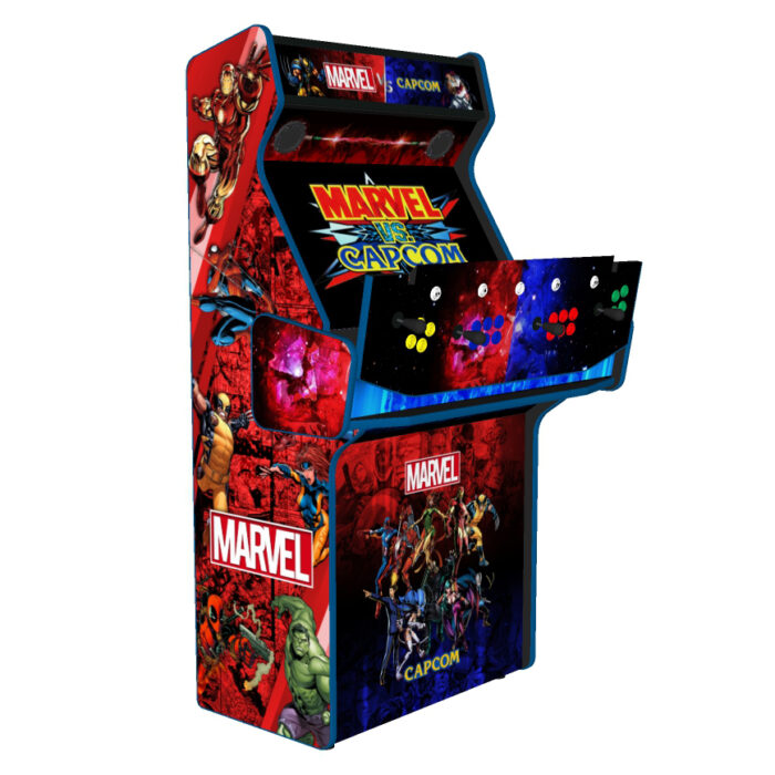 Marvel vs Capcom v2 Upright 4 Player Arcade Machine, 32 screen, 120w sub, 5000 games -open panel