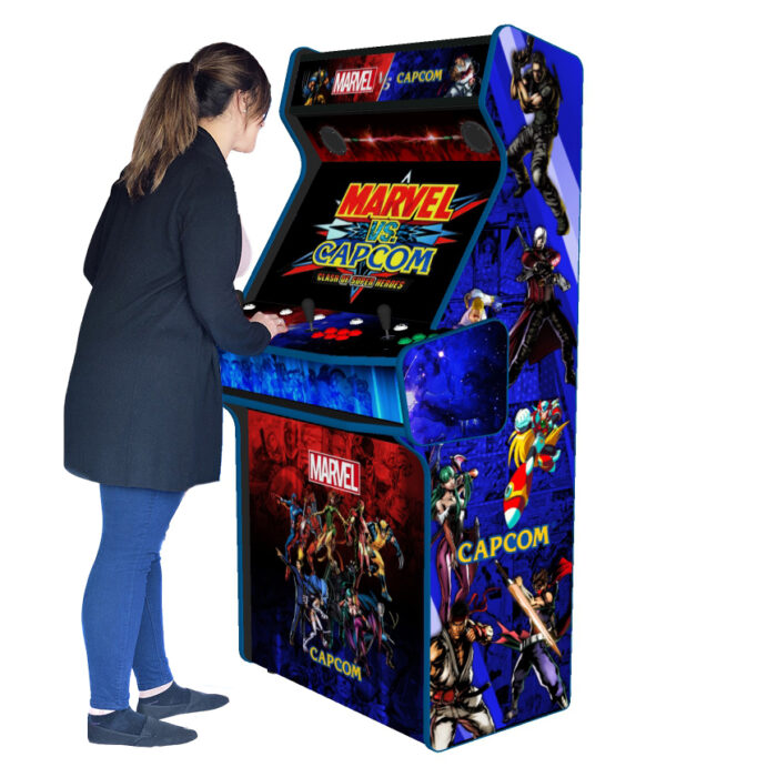 Marvel vs Capcom v2 Upright 4 Player Arcade Machine, 32 screen, 120w sub, 5000 games -right-with model