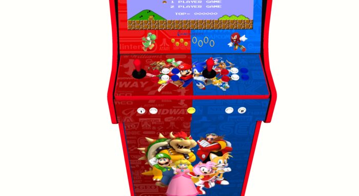 Nintendo vs Sega, Upright Arcade Cabinet, 3000 Games, 120w subwoofer, 24 inch screen-controller