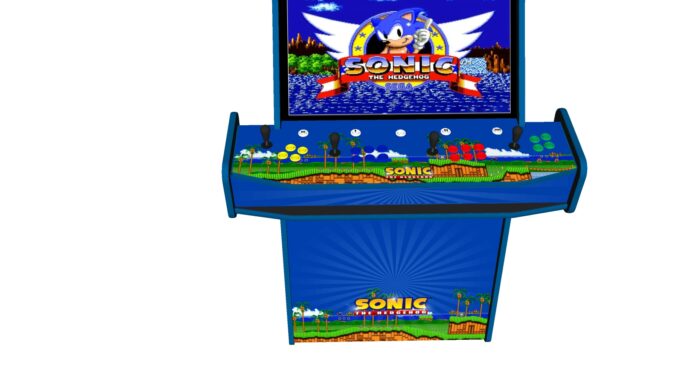 Sonic The Hedgehog Upright 4 Player Arcade Machine, 32 screen, 120w sub, 5000 games (2)
